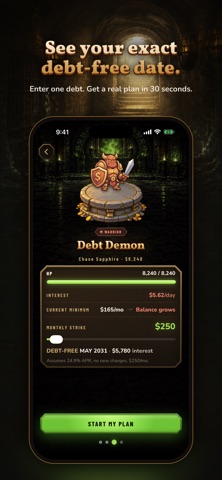 DebtSlayer: Conquer Your Debt iPhone screenshot
