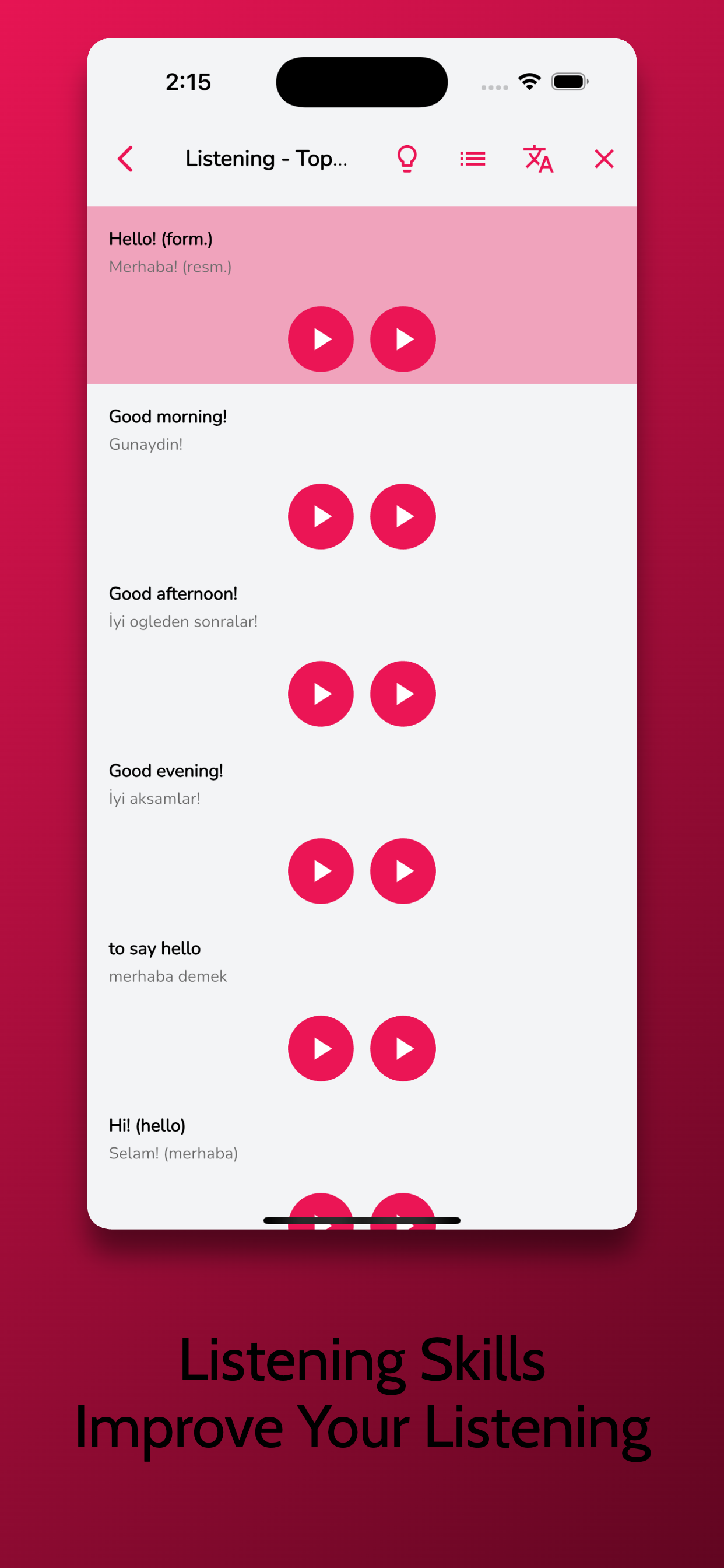 Turkish Learning - Beginners
