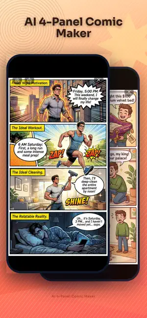 AI 4-Panel Comic Maker screenshot 1