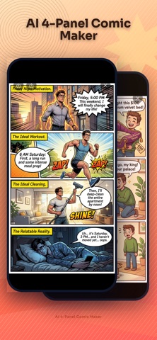 AI 4-Panel Comic Maker Screenshot 1 of 5