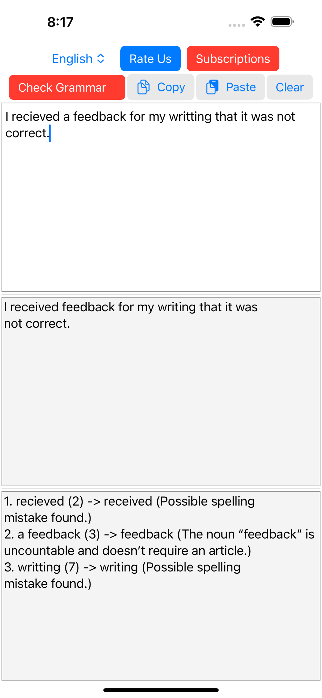 Grammar Check , Spell Checker