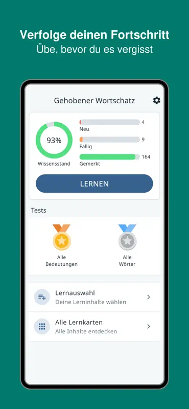 Gehobener Wortschatz Trainer screenshot 2 of 7