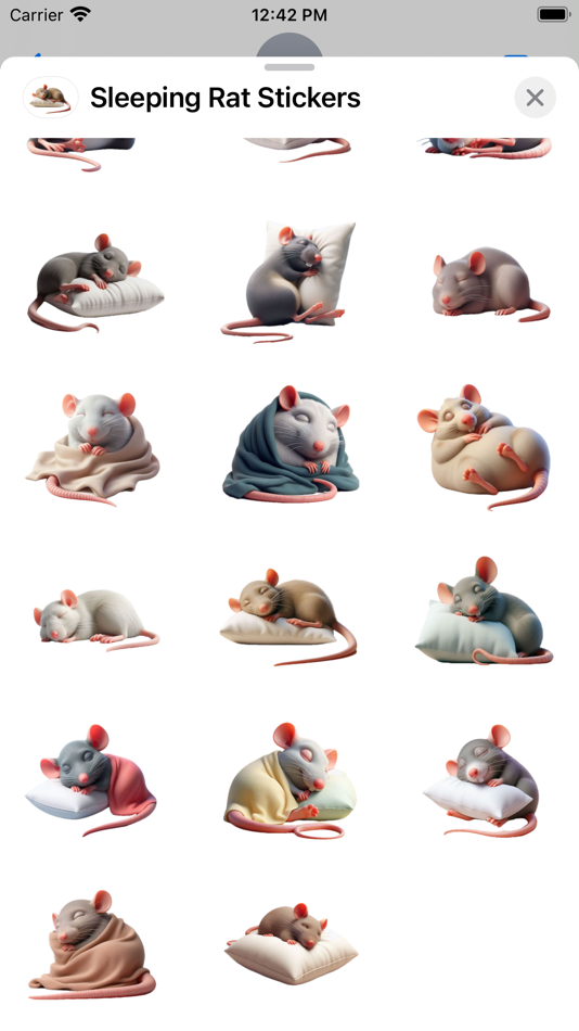 #3. Sleeping Rat Stickers (iOS) بواسطة: Paul Scott