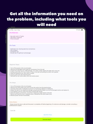 FixItCam iPad screenshot