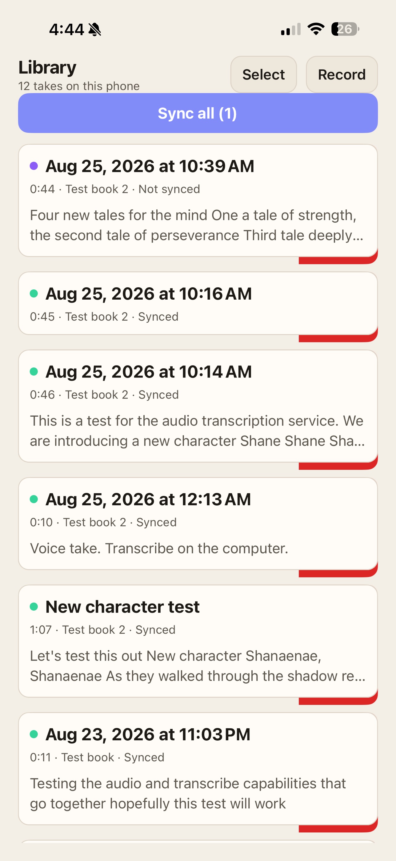 Screenshot 2 of SpeakFiction Notes