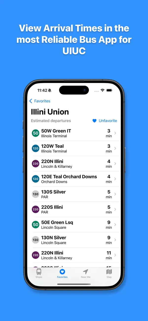 Screenshot #1 pour UIUC Bus