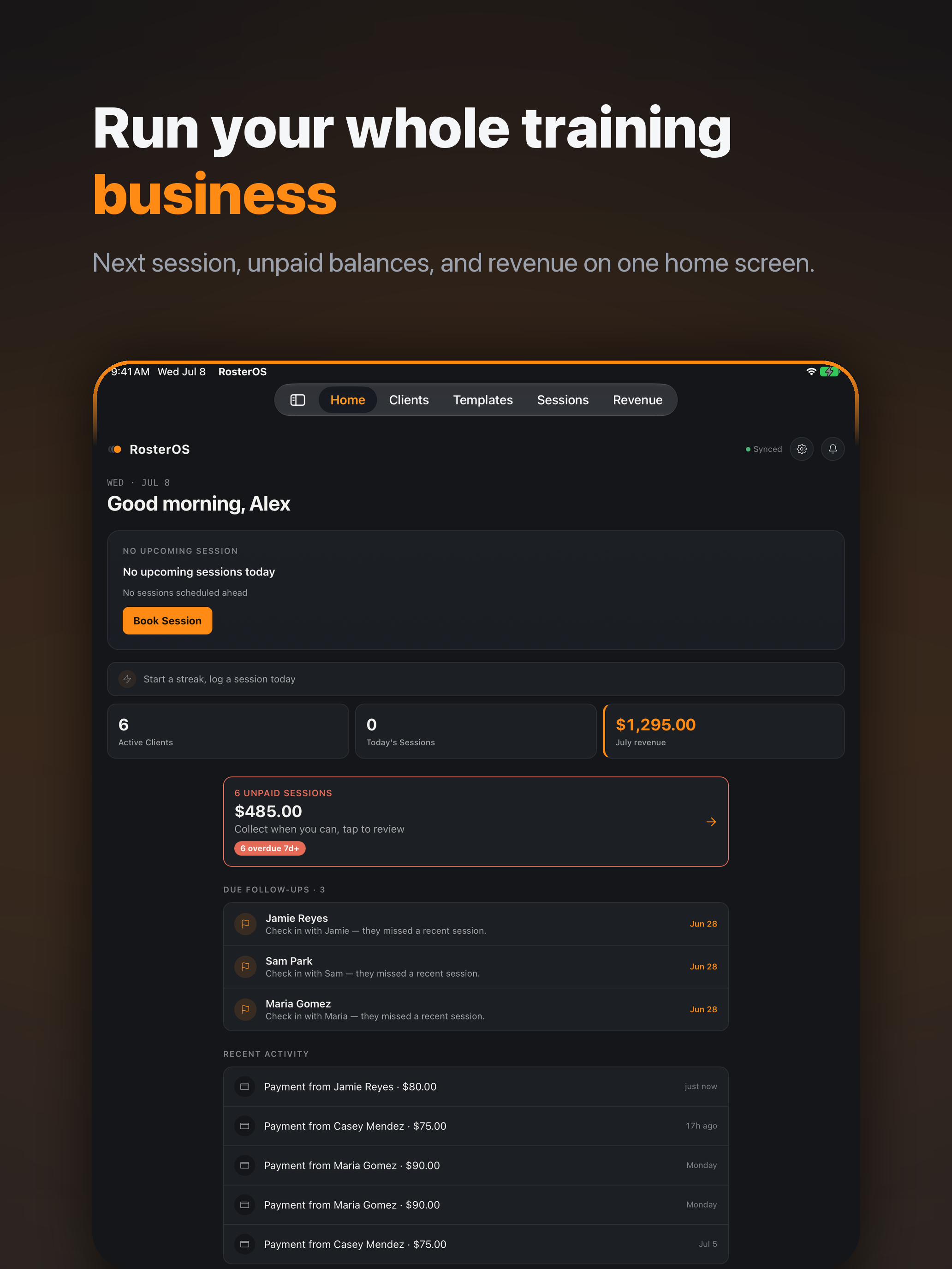 Personal Trainer CRM: RosterOS screenshot 10