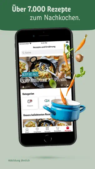 Screenshot von REWE - Supermarkt auf dem iPhone 7