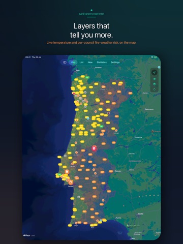 Wildfires Live iPad screenshot