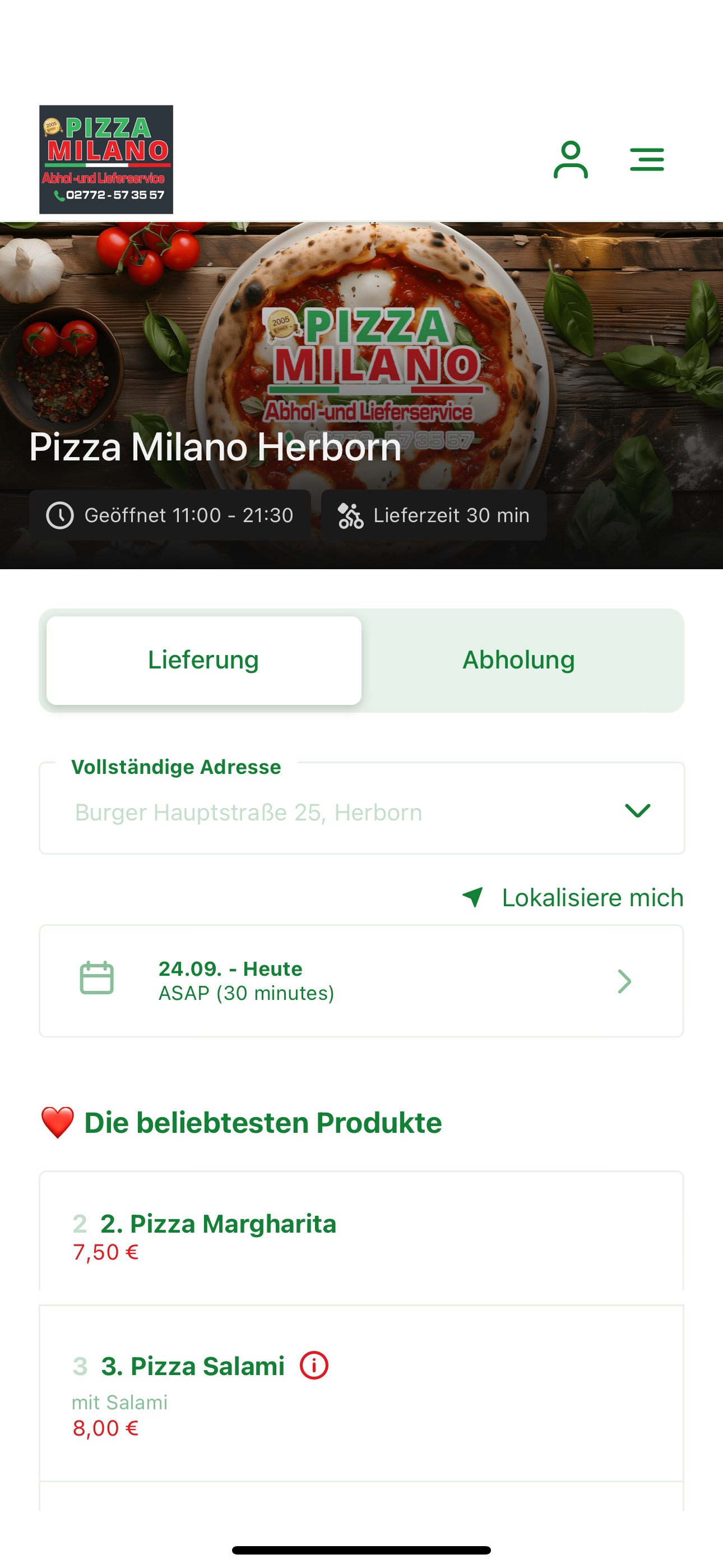 Pizza Milano Herborn