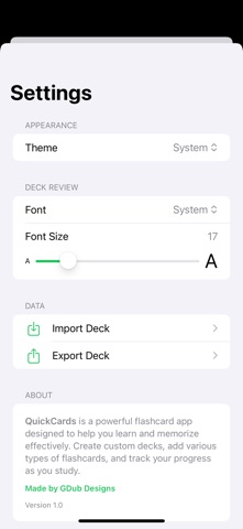 QuickCard: Study Smart Screenshot 5 of 6