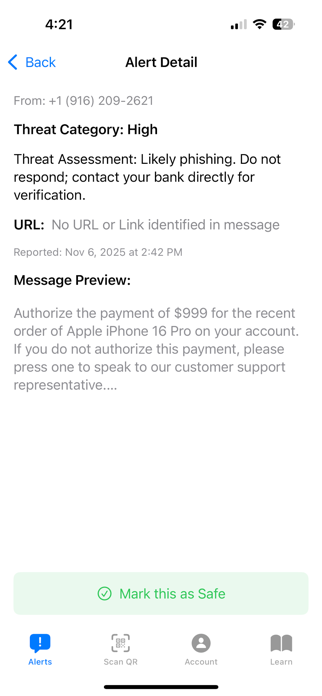 SmishAlert Screenshot 2 of 10