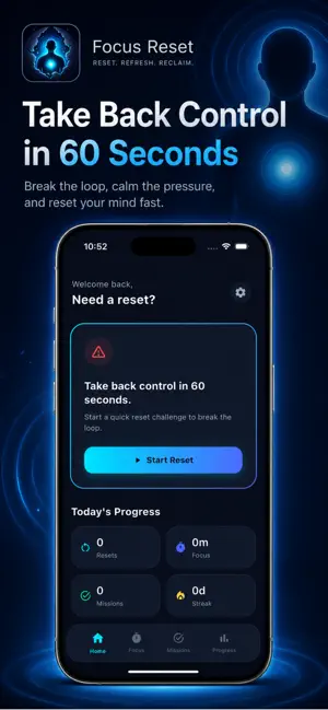 Focus Reset: Breathe & Heal screenshot 1