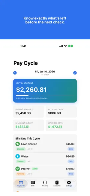 NextCheck: Budget by Paycheck screenshot 1