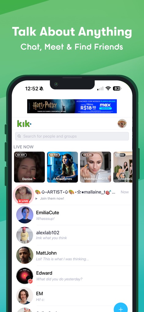 Kik Messaging & Chat App - Conexão e Comunicação