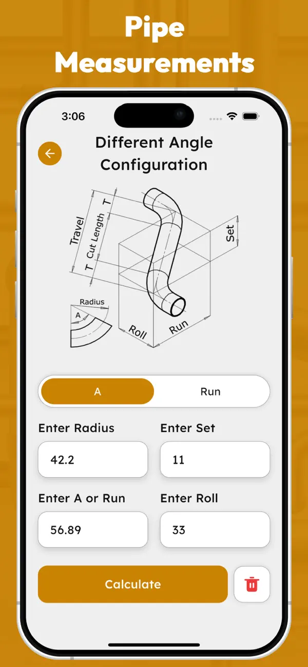 Screenshot #3 pour Offset Pipe Calculator