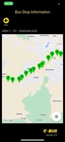 E-Bus App screenshot