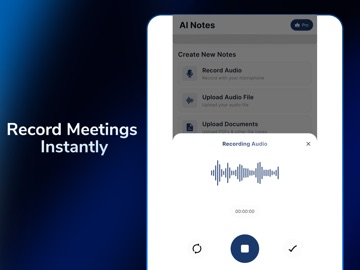 Meeting Notes : AI Note Taker iPad screenshot