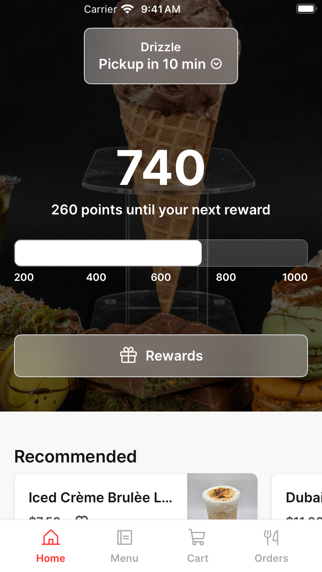 Drizzle Cafe app screenshot