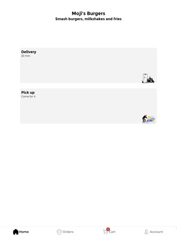 Moji's Burgers iPad screenshot