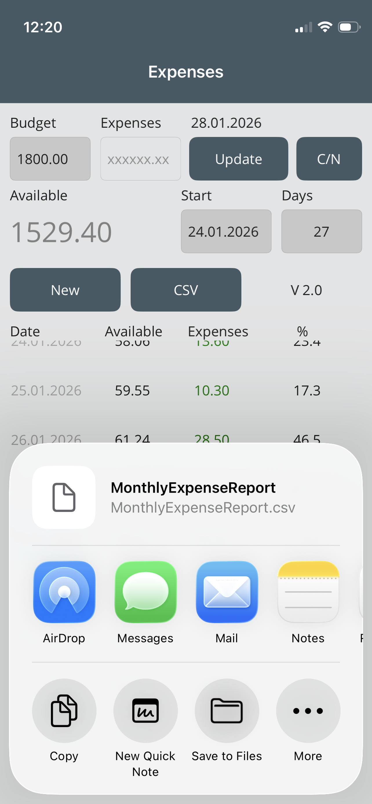 Monthly Expense screenshot 3