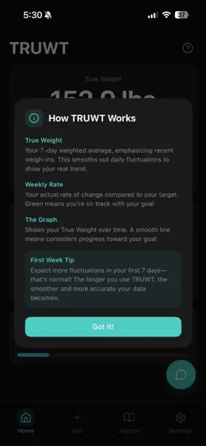 TRUWT: Weight Tracker screenshot 4