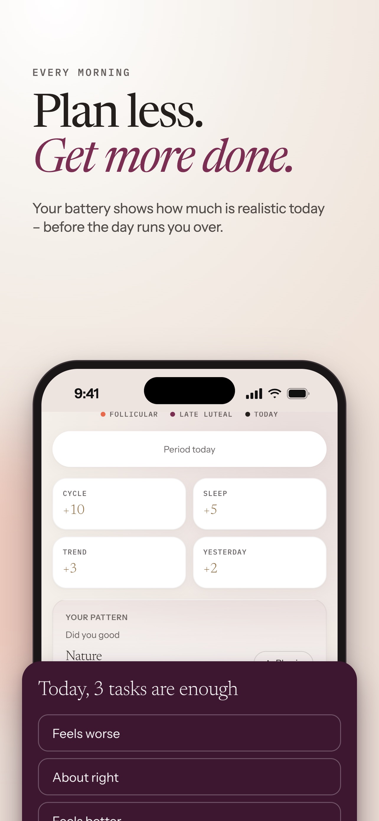 Screenshot 2 of Kura: Energy & Cycle Planner