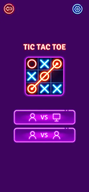 Tic Tac Toe:No Wifi Games Glow iPhone screenshot 5