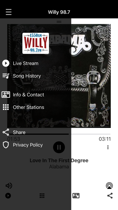 Willy 98.7 & 1550 iPhone screenshot 2 - Entertainment app
