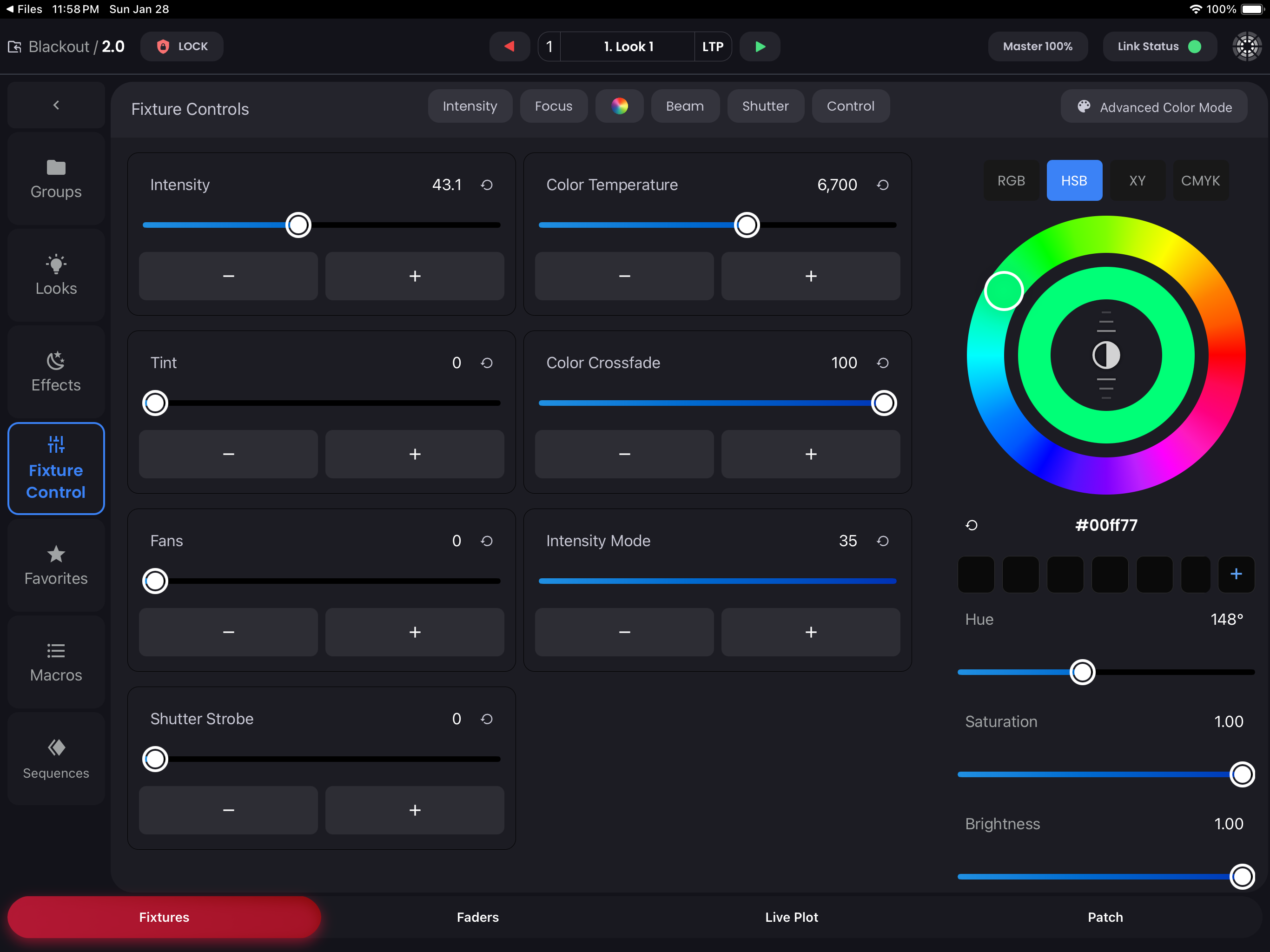 Blackout Lighting Console