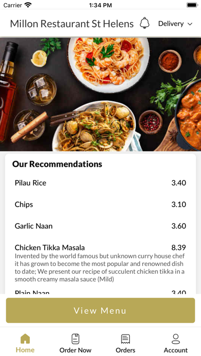 Millon Restaurant St Helens Screenshot