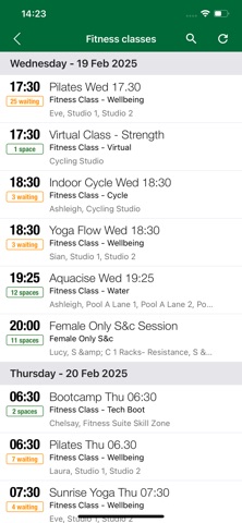 University of Stirling Sport app screenshot 3