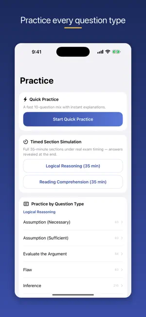 LSAT Test Prep: Practice Exam screenshot 4
