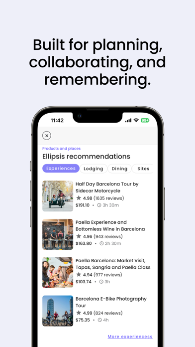 Ellipsis Travel iPhone screenshot 1 - Travel app