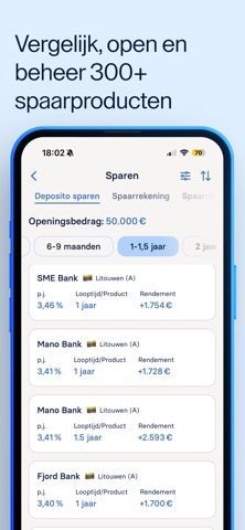 Raisin: Hoge rentes & Beleggen iPhone screenshot 3