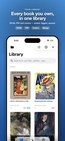BookShelves eBook Reader — скриншот 1
