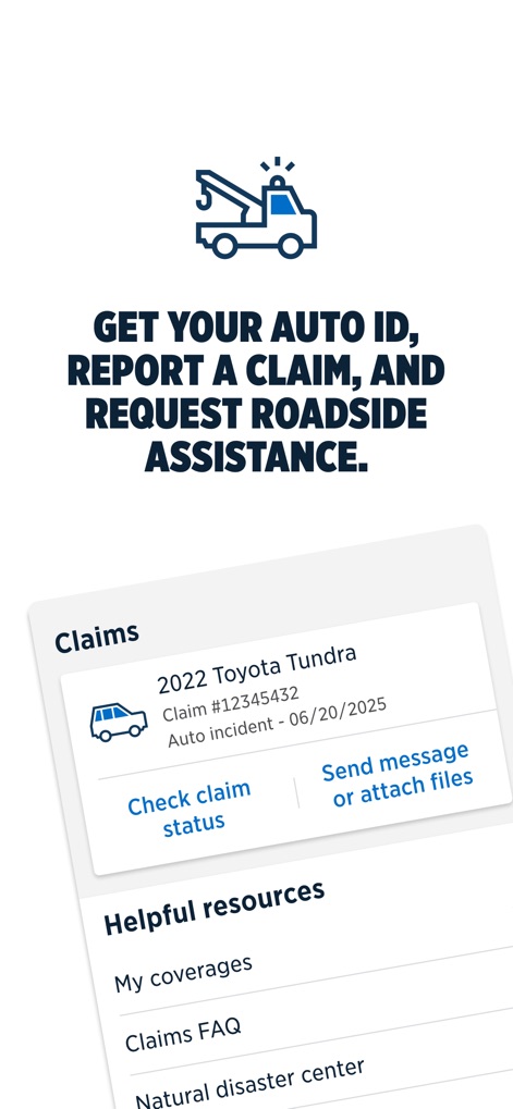 USAA Mobile - Users can efficiently manage insurance claims, with easy claim status access and convenient options for communicating about claims.