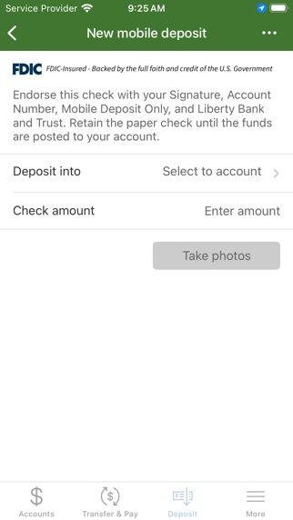 Liberty Bank and Trust Company Screenshot