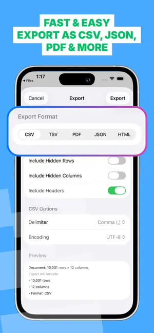 Fast CSV Editor & Viewer screenshot 1