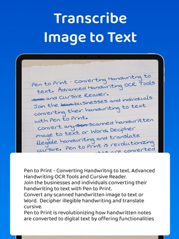 Handwriting to Text PenToPrint iPad screenshot