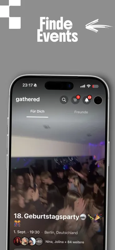 Gathered: Events & Freunde screenshot 2 of 5