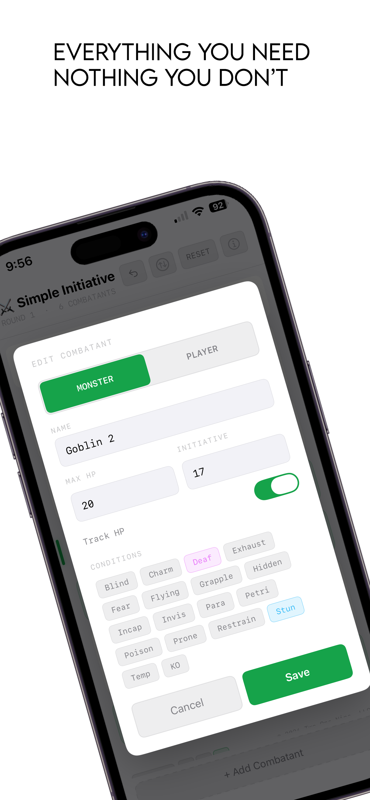 Simple Initiative: RPG Tracker