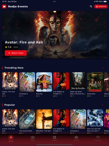 Rodjo - Movie Event & Info AI iPad screenshot