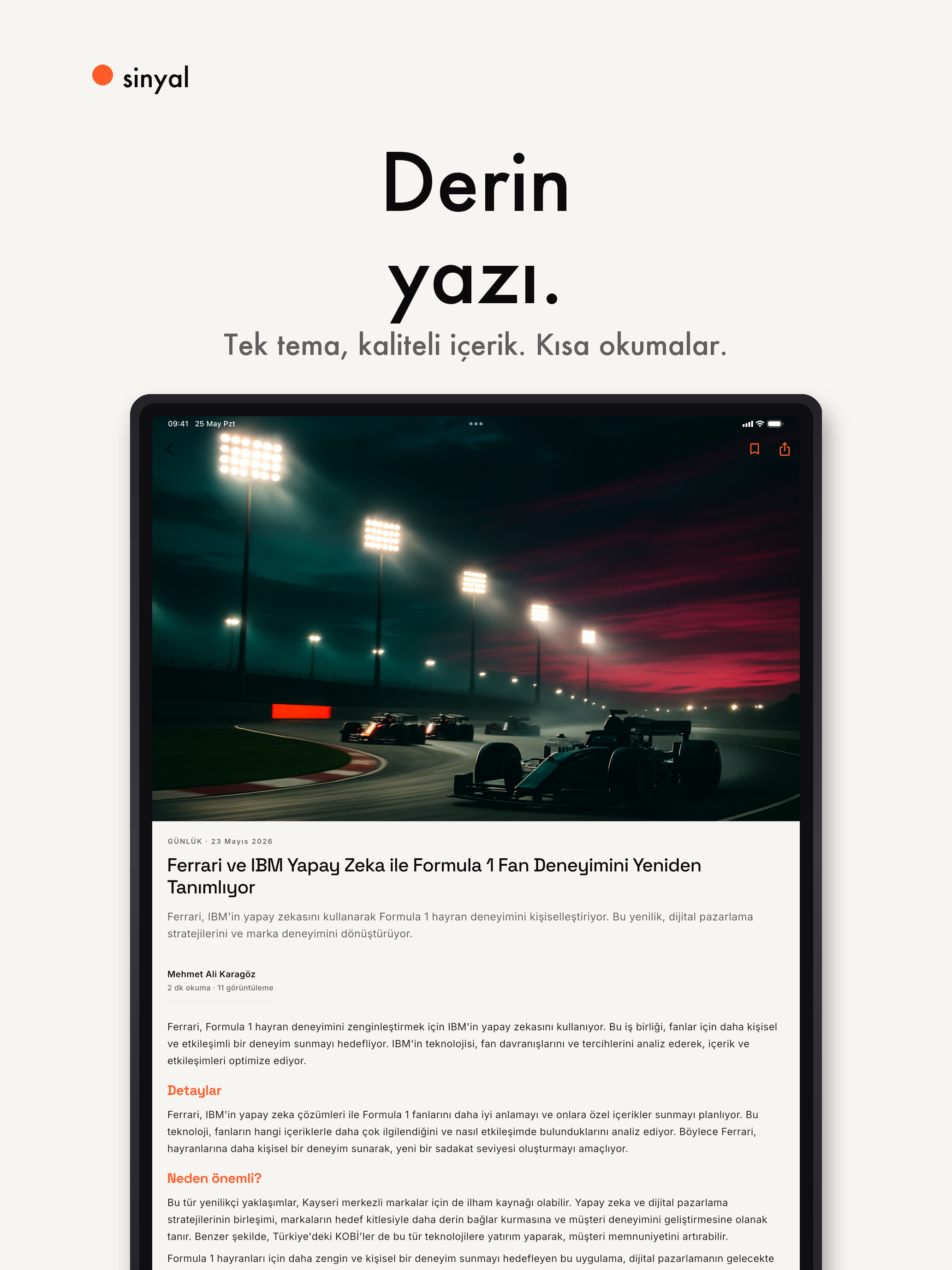 Sinyal — Teknoloji günlüğü
