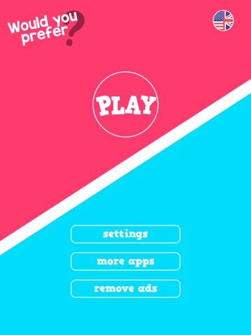 Would you rather for party iPad screenshot