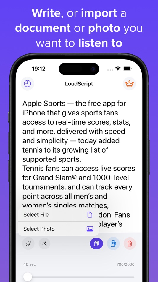 #5. Text Reader - LoudScript (iOS) بواسطة: Ho Ye Lam