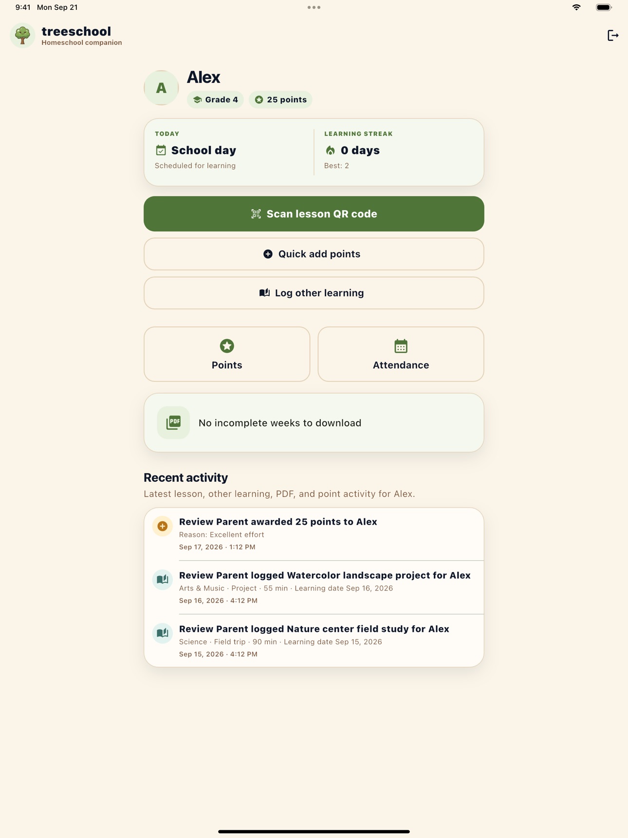 Screenshot 5 of Tree Homeschool Companion