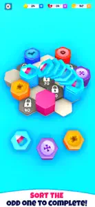 Hexa Sort: Puzzle Sorting Game screenshot #1 for iPhone