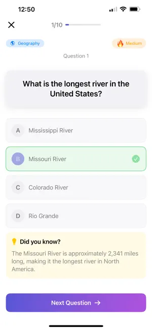 BrainU Trivia screenshot 2