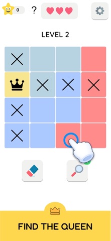 Queens Puzzle: Find the Queen screenshot